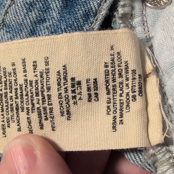 We the Free Distressed Denim Mini Skirt Raw Hem Size 25 - Picture 8 of 10